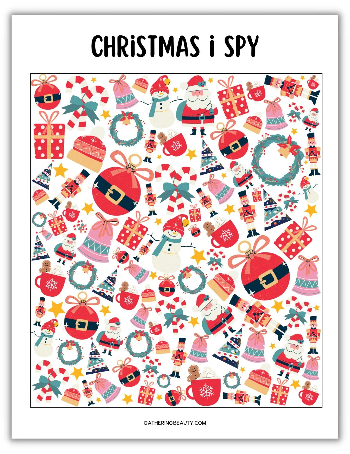 Christmas I Spy Printable — Gathering Beauty within Free Printable I Spy Christmas Worksheets