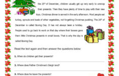 Christmas In England Reading For Det…: English Esl Worksheets Pdf within Christmas In England Worksheets