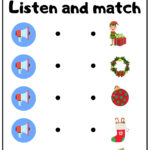 Christmas Interactive Worksheet Listen And Match The Correct For Christmas Matching Worksheets For Preschool