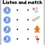 Christmas Interactive Worksheet Listen And Match The Correct In Free Printable Christmas Matching Worksheets