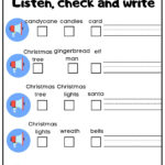 Christmas Interactive Worksheet Listen, Check And Write The Words Throughout Christmas Worksheets For Esl Students