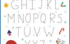 Christmas Letter Tracing Worksheet For Kids – Royalty-Free Vector with regard to Christmas Letter Tracing Worksheets