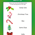 Christmas: Matching Activity Worksheet With Regard To Christmas Match Up Worksheets