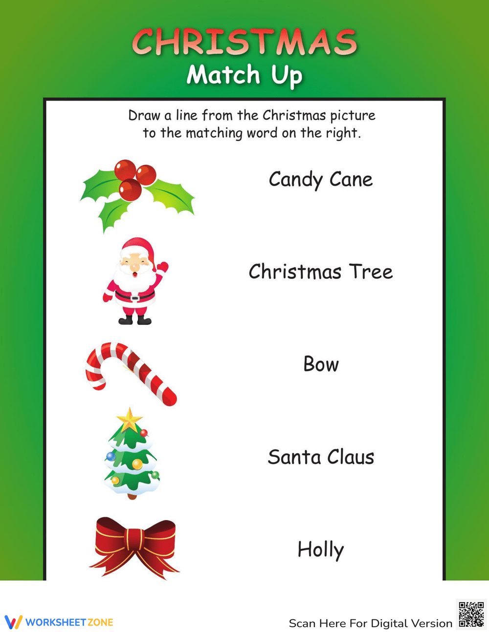Christmas: Matching Activity Worksheet with regard to Christmas Match Up Worksheets