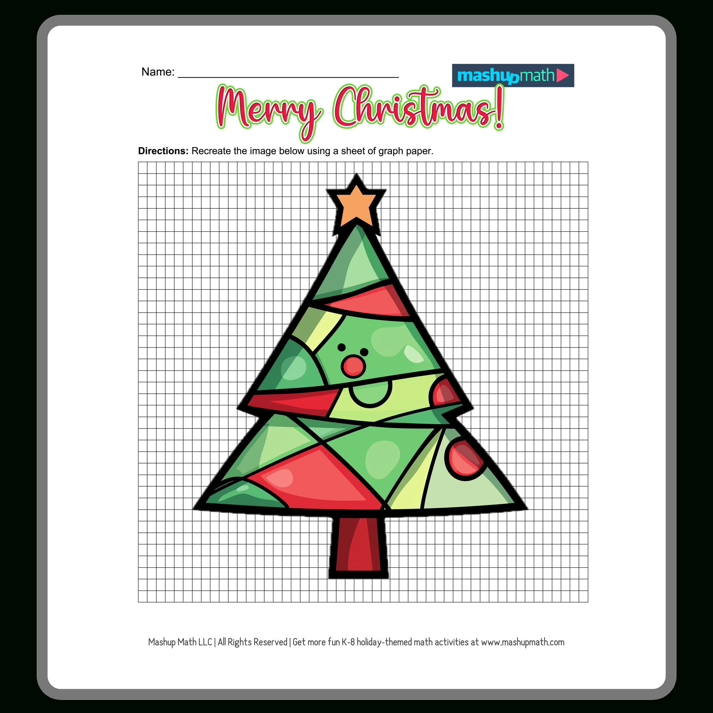 Christmas Math Worksheets For K-8—Printable With Answers — Mashup Math with regard to Writing Linear Equations Worksheets Christmas Tree Answer Key