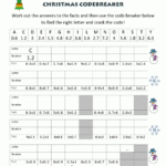 Christmas Math Worksheets (Harder) Inside Christmas Math Worksheets For Middle School