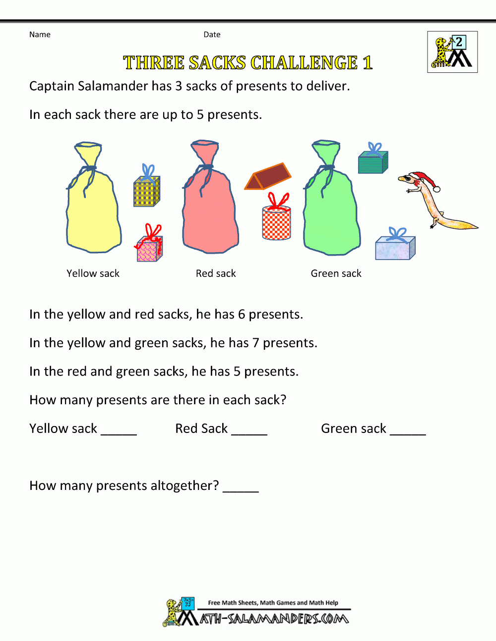 Christmas Math Worksheets with Free Printable Christmas Worksheets For Middle School