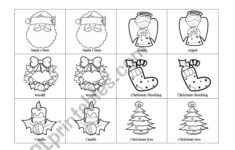 Christmas Memory Game - Esl Worksheetrenate Oliveira pertaining to A Christmas Memory Worksheets
