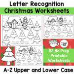 Christmas Mini Letter Recognition And Visual Scanning A Z In Christmas Letter Recognition Worksheets