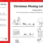 Christmas Missing Letters Activity With Regard To Christmas Missing Letter Worksheets