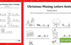 Christmas Missing Letters Activity with regard to Christmas Missing Letter Worksheets