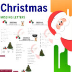 Christmas Missing Letters Worksheet – Fun Spelling Activity Throughout Christmas Missing Letter Worksheets
