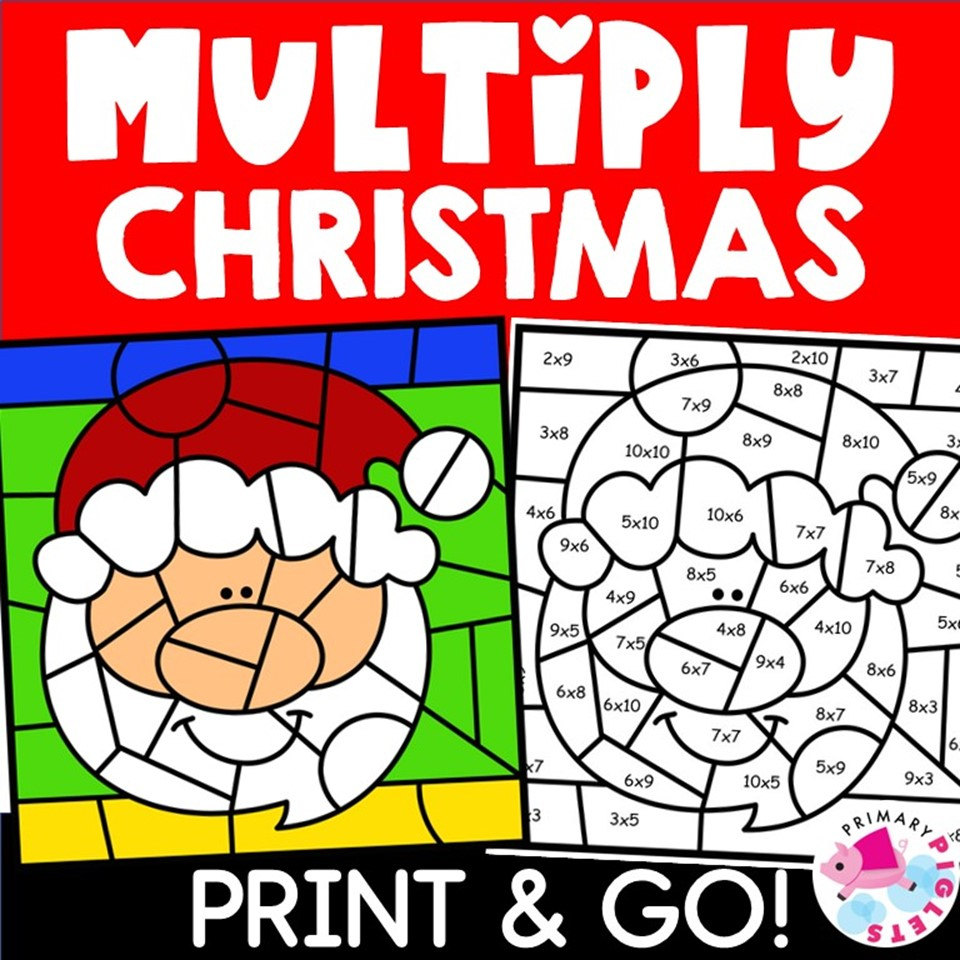 Christmas Multiplication Colornumber Code Worksheets | Made inside Christmas Multiplication Color by Number Printable Worksheets