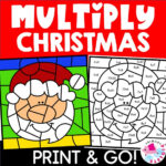 Christmas Multiplication Colornumber Code Worksheets | Made Pertaining To Christmas Multiplication Coloring Worksheets