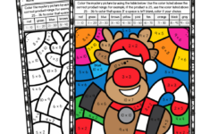 Christmas Multiplication Colornumber Worksheets - Raven Cruz throughout Multiplication Coloring Worksheets Christmas