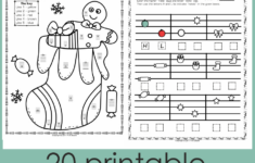 Christmas Music Worksheets {Lines-Spaces, High-Low} with Christmas Music Worksheets