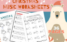 Christmas Music Worksheets - Printable - Instant Download - Music inside Christmas Music Worksheets
