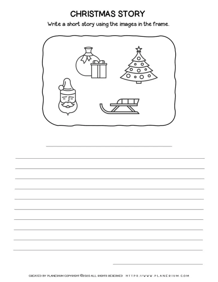 Writing a Christmas Story Worksheets