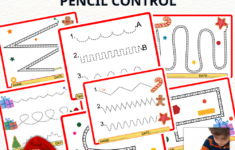 Christmas Pencil Control,Gingerbread ,Santaclaus,Gifts For regarding Christmas Pencil Control Worksheets Tracing Lines