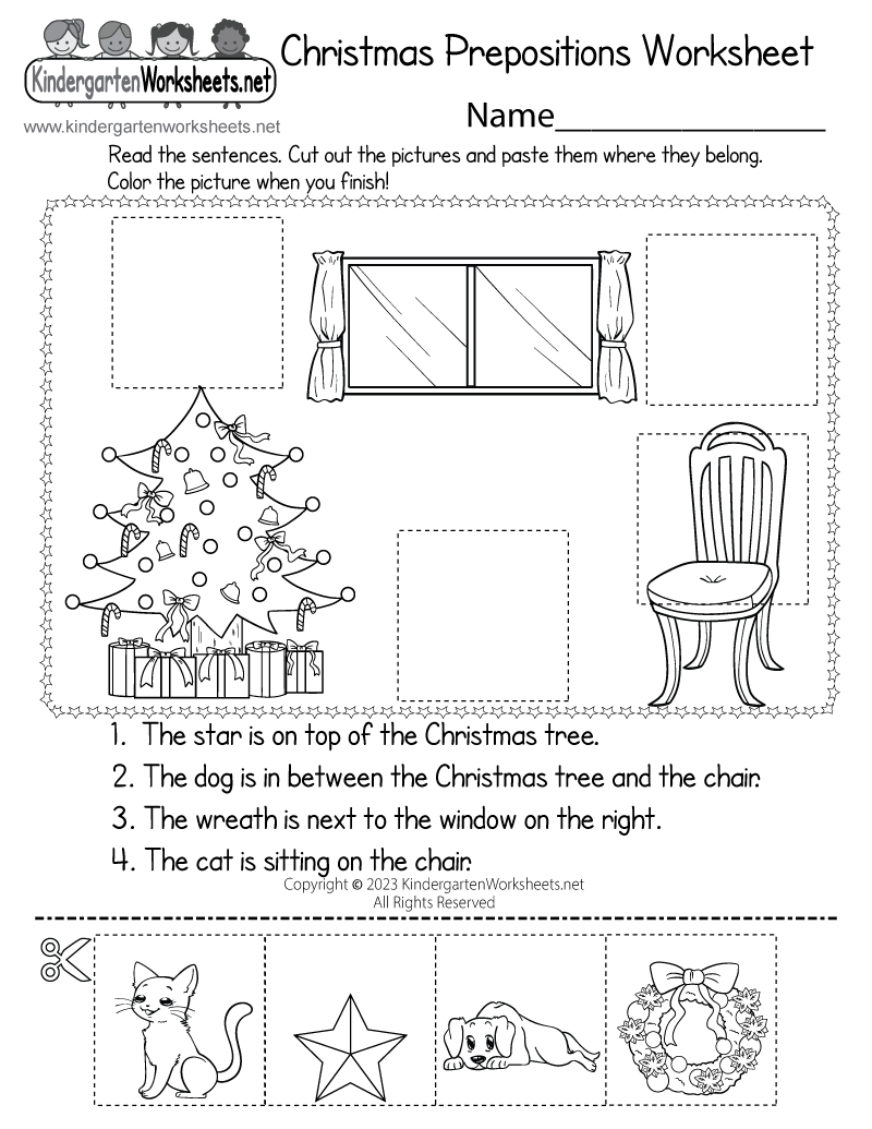 Christmas Prepositions Worksheet - Free Printable, Digital, &amp;amp; Pdf intended for Christmas Themed Grammar Worksheets