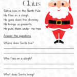 Christmas Reading Comprehension Grade 1   English Created For Christmas Day Reading Comprehension Worksheets