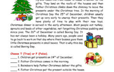 Christmas Reading Comprehension Online Exercise For - Worksheets inside Free Christmas Comprehension Worksheets Printable