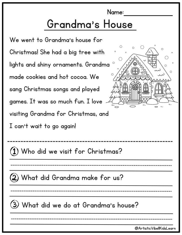Christmas Reading Worksheets Christmas Reading Worksheets