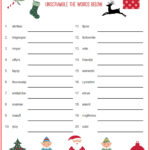 Christmas Scrambler Free Word Game Puzzle   Thrifty Mommas Tips Throughout Free Christmas Puzzle Worksheets