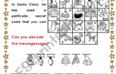 Christmas Secret Code - Esl Worksheetchiaretta within Christmas Hidden Message Worksheets