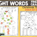 Christmas Sight Words 1St Grade Regarding Christmas 1st Grade Worksheets