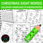 Christmas Sight Words Coloring Worksheets Kindergarten  Sight Inside Sight Words Christmas Worksheets
