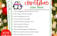 Christmas Song Trivia Game | Christmas Music Trivia Printable regarding Christmas Carol Trivia Worksheets