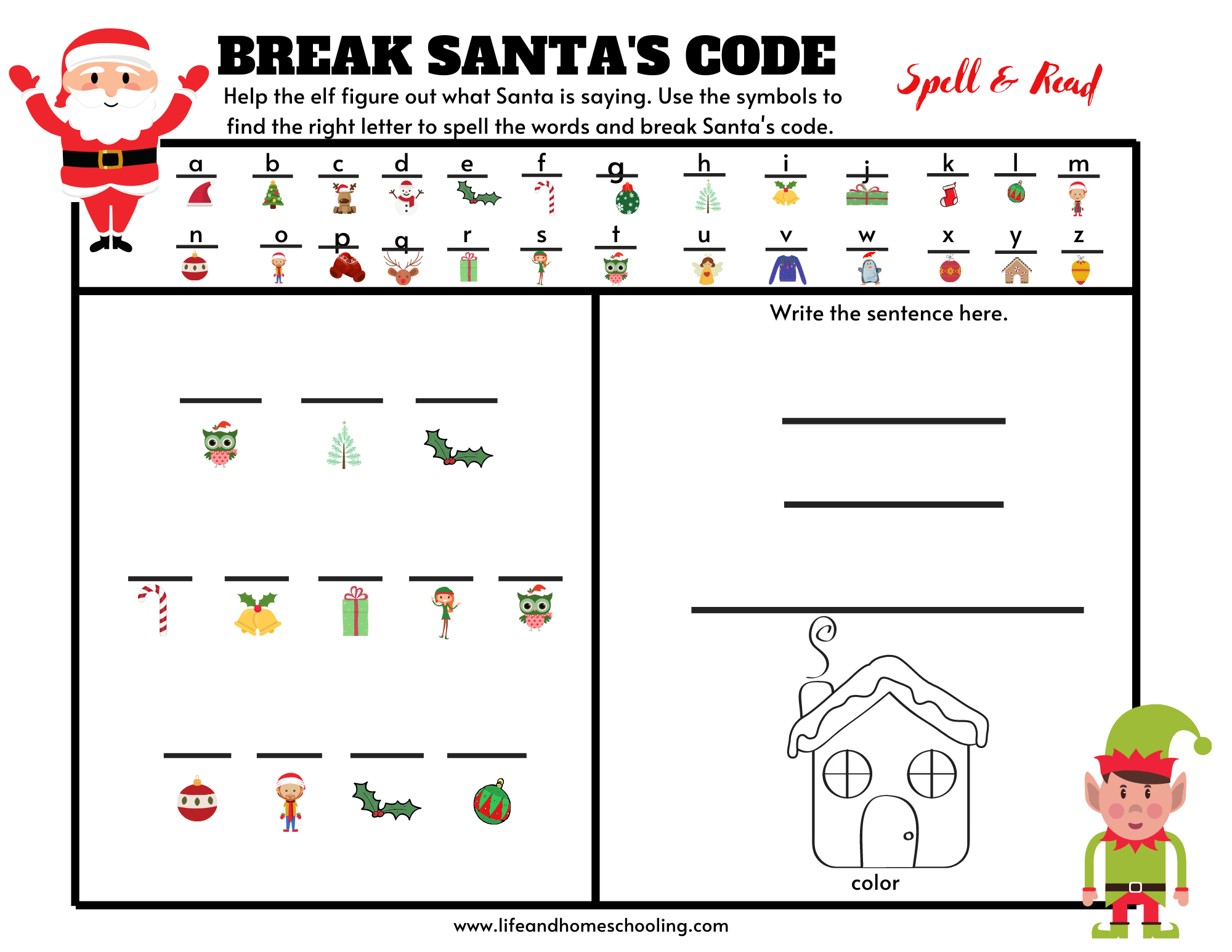 Christmas Spelling And Writing Activity | Madeteachers intended for 2nd Grade Christmas Worksheets