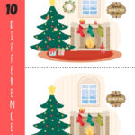 Christmas Spot The Difference   Free Printable!   Kids Activity Zone Pertaining To Christmas Spot The Difference Worksheets