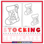 Christmas Stocking Template (Free Printables)   Superstar Worksheets With Regard To Christmas Stocking Worksheets Printable