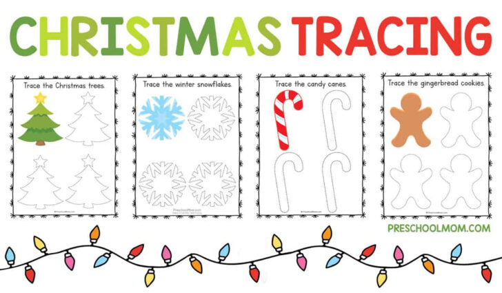 Christmas Tracing Worksheets Preschool