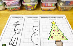 Christmas Symmetry Worksheets - Mirrored Drawing Activity | Teach throughout Free Christmas Symmetry Worksheets