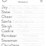 Christmas Themed Word Tracing Worksheets • Beeloo Printable Crafts Intended For Christmas Handwriting Practice Worksheets