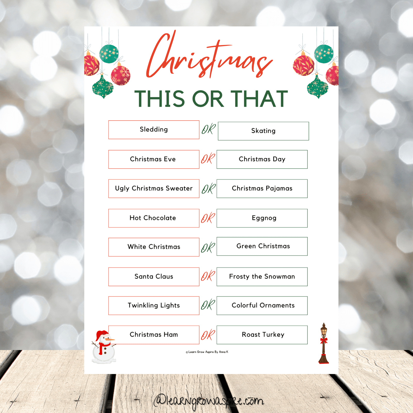 Christmas This Or That Questions For Kids (+Free Printable Pdf in Beyond The Worksheets Ugly Christmas Sweaters Answer Key