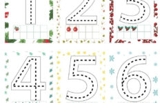 Christmas Tracing Numbers (Download) intended for Christmas Number Tracing Worksheets