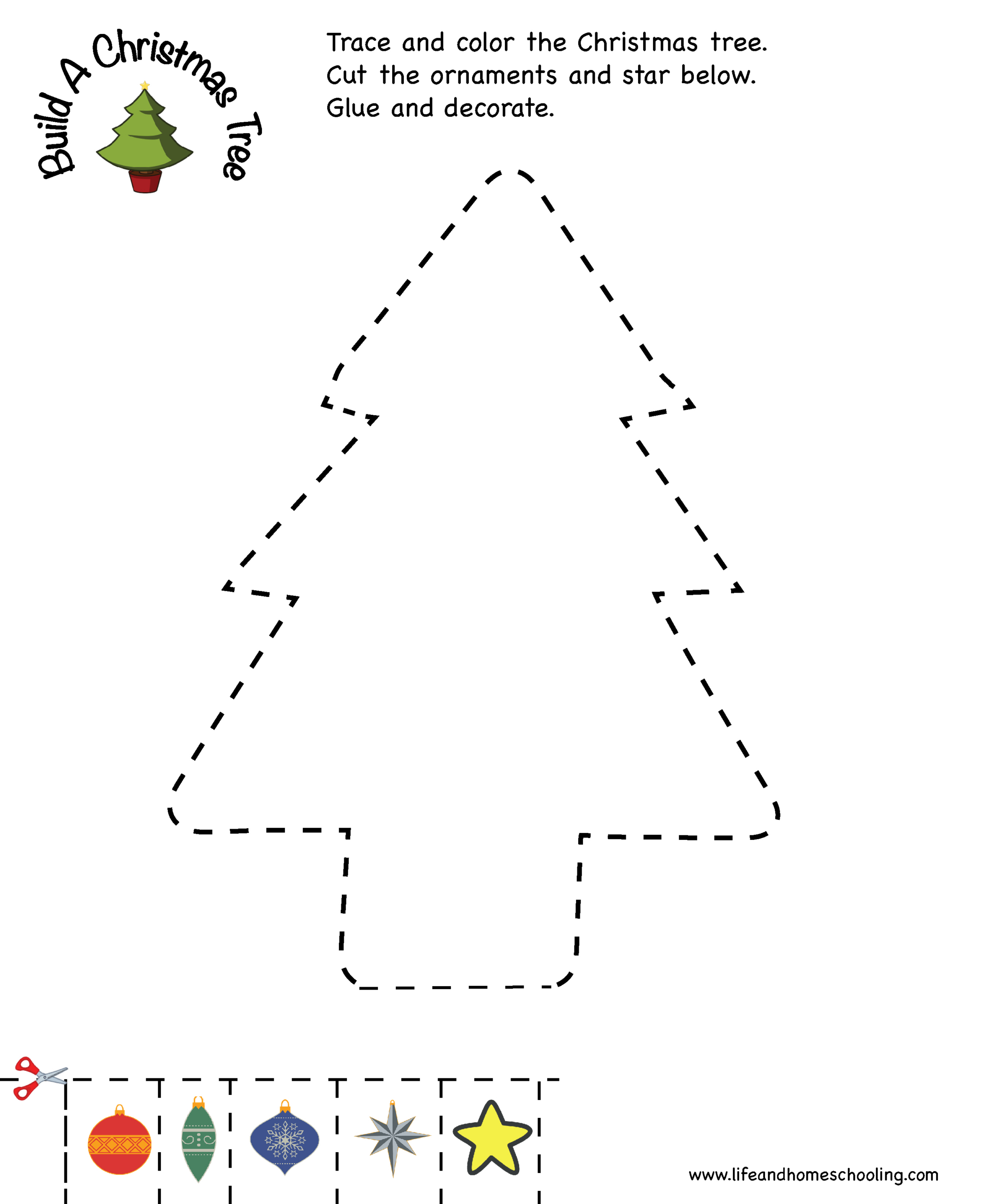 Christmas Tracing Printable Activity | Madeteachers in Christmas Tracing Worksheets For Preschool