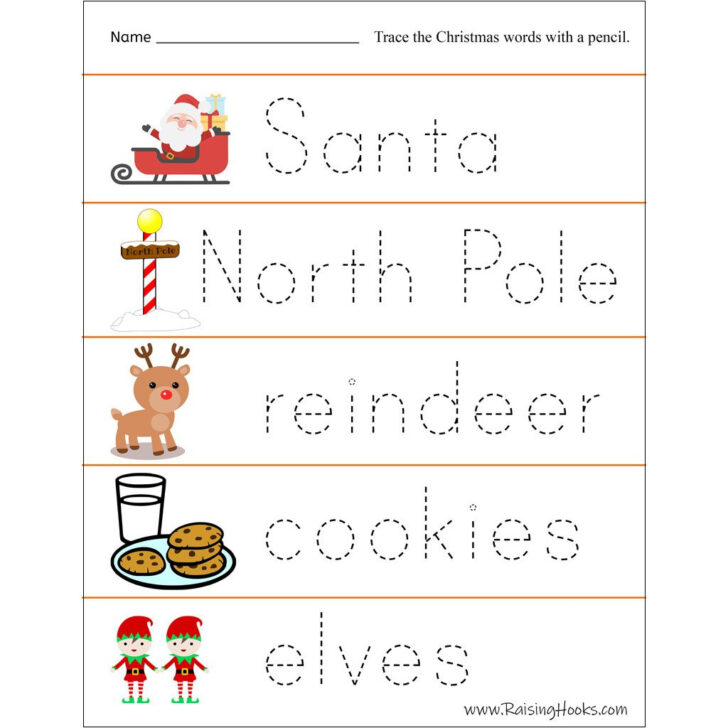 Free Christmas Tracing Worksheets Free Christmas Tracing Worksheets
