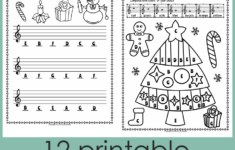 Christmas Treble Clef Note Reading Worksheets in Music Theory Christmas Worksheets