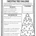Christmas Tree Challenge Worksheet Within Christmas Worksheets For Highschool Students