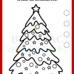 Christmas Tree Coloring Page Drawing Worksheet For Class 1 In Christmas Tree Drawing Worksheets