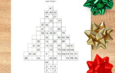 Christmas Tree Hidato Puzzles [Free Printable Pdf] with Writing Linear Equations Worksheets Christmas Tree Answer Key