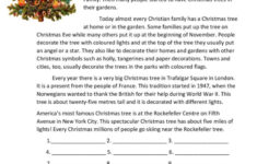 Christmas Tree. History And Traditio…: English Esl Worksheets Pdf throughout History of Christmas Worksheets