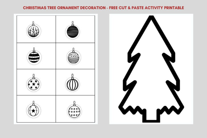 Free Printable Christmas Cut and Paste Worksheets