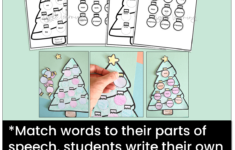 Christmas Tree Parts Of Speech Craft inside Christmas Parts of Speech Worksheets