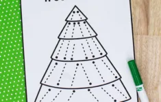 Christmas Tree Tracing Worksheets For Preschoolers – Worksheets intended for Christmas Pre Writing Worksheets